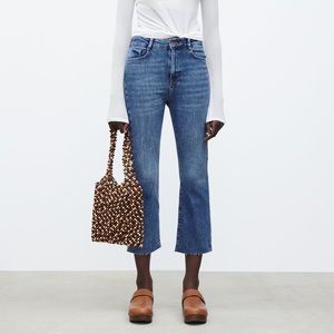 Zara High Rise Mini Flare Ankle Length Jeans Size 4
